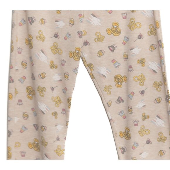 Disney Parks Authentic Size XL Beige Leggings With Cute Cartoon & Sweet Treats - Picture 3 of 8